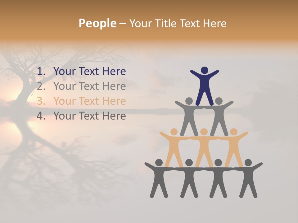 A Tree In The Middle Of A Body Of Water PowerPoint Template