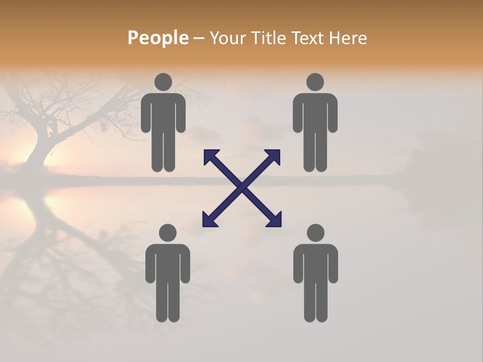 A Tree In The Middle Of A Body Of Water PowerPoint Template