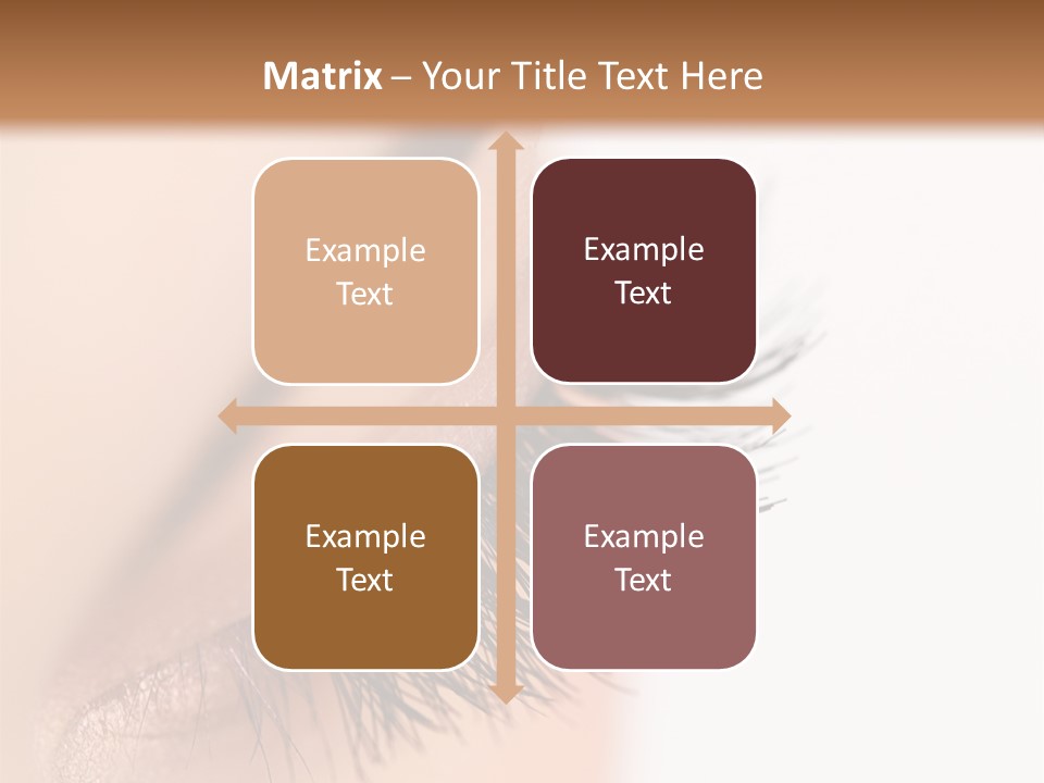 A Close Up Of A Woman's Eye With Long Lashes PowerPoint Template