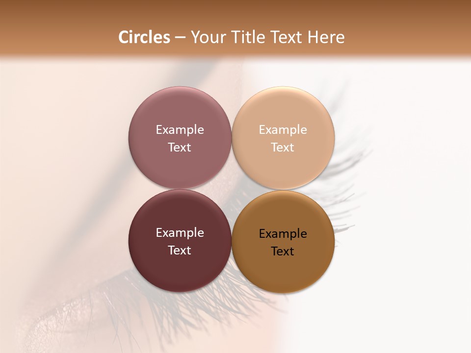 A Close Up Of A Woman's Eye With Long Lashes PowerPoint Template