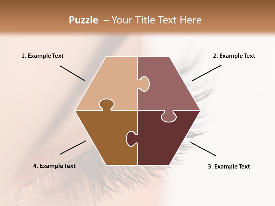 A Close Up Of A Woman's Eye With Long Lashes PowerPoint Template