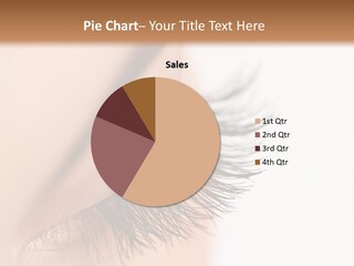 A Close Up Of A Woman's Eye With Long Lashes PowerPoint Template