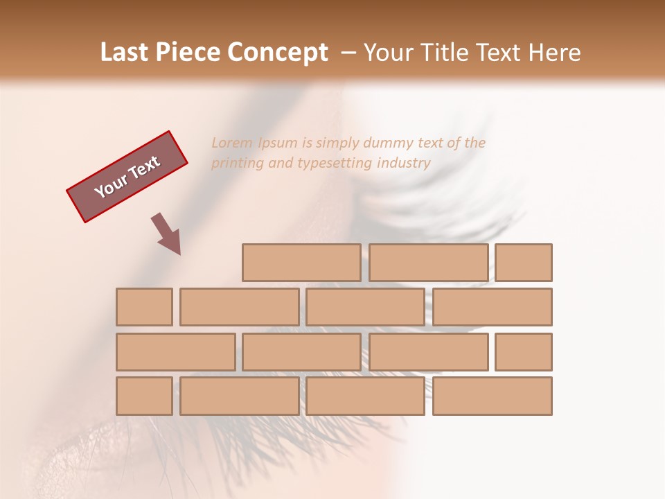 A Close Up Of A Woman's Eye With Long Lashes PowerPoint Template