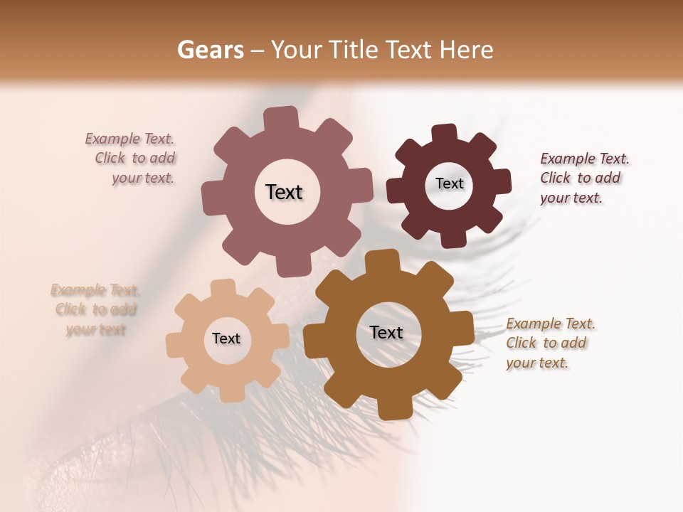 A Close Up Of A Woman's Eye With Long Lashes PowerPoint Template