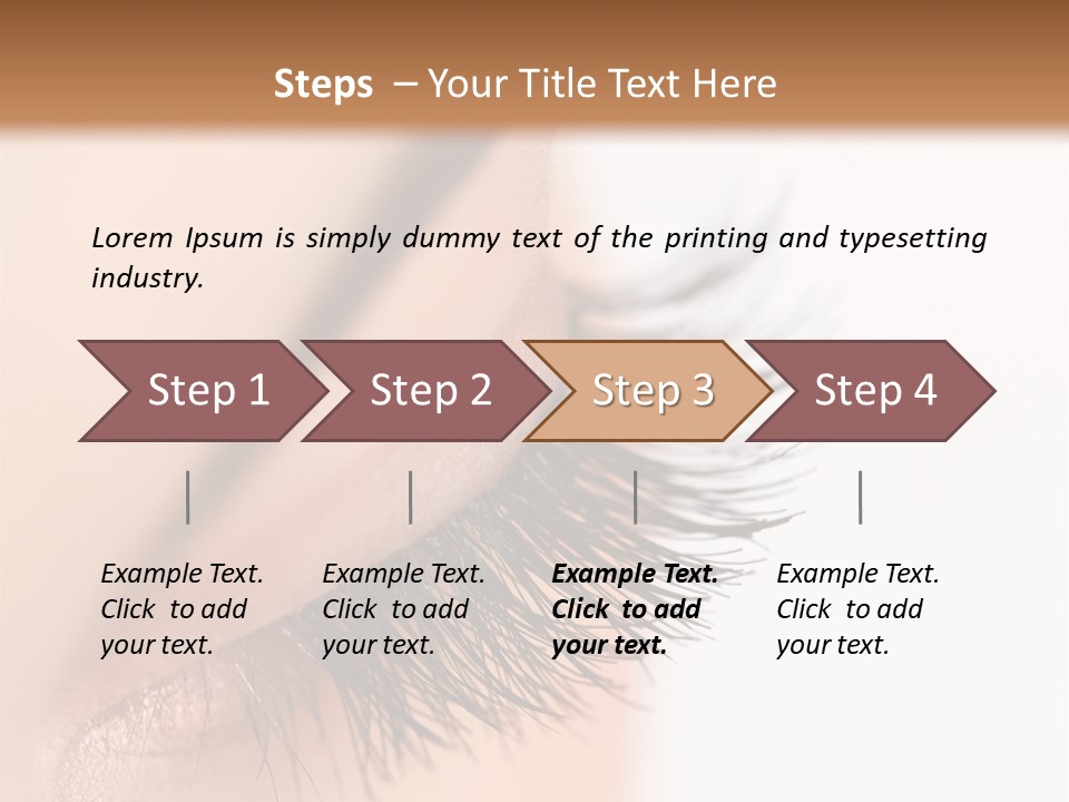 A Close Up Of A Woman's Eye With Long Lashes PowerPoint Template