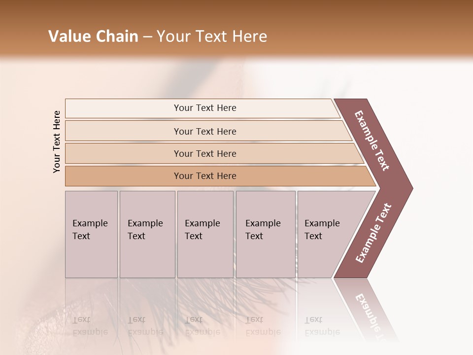 A Close Up Of A Woman's Eye With Long Lashes PowerPoint Template