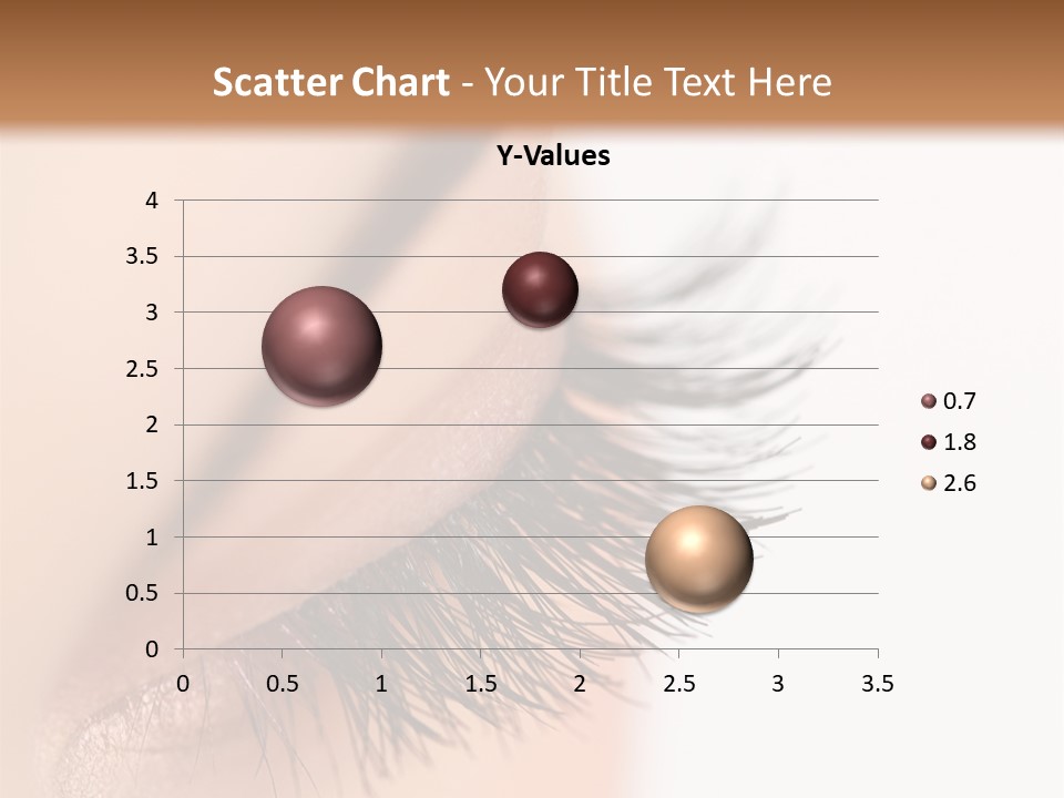 A Close Up Of A Woman's Eye With Long Lashes PowerPoint Template