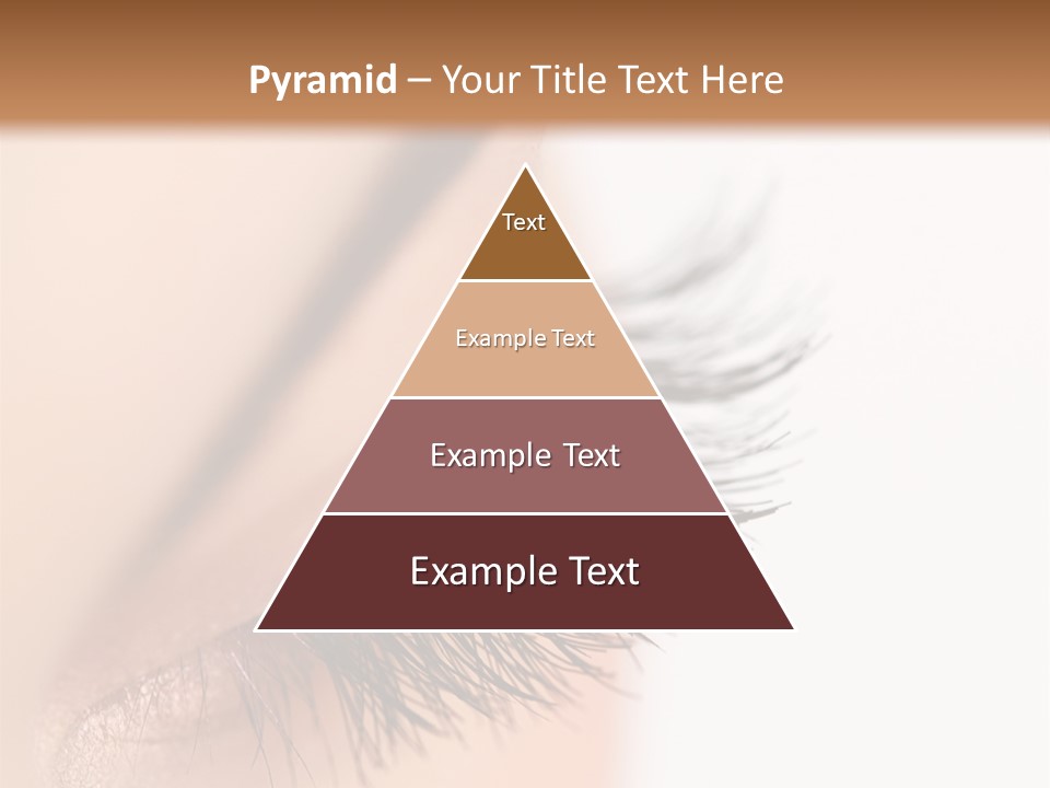 A Close Up Of A Woman's Eye With Long Lashes PowerPoint Template