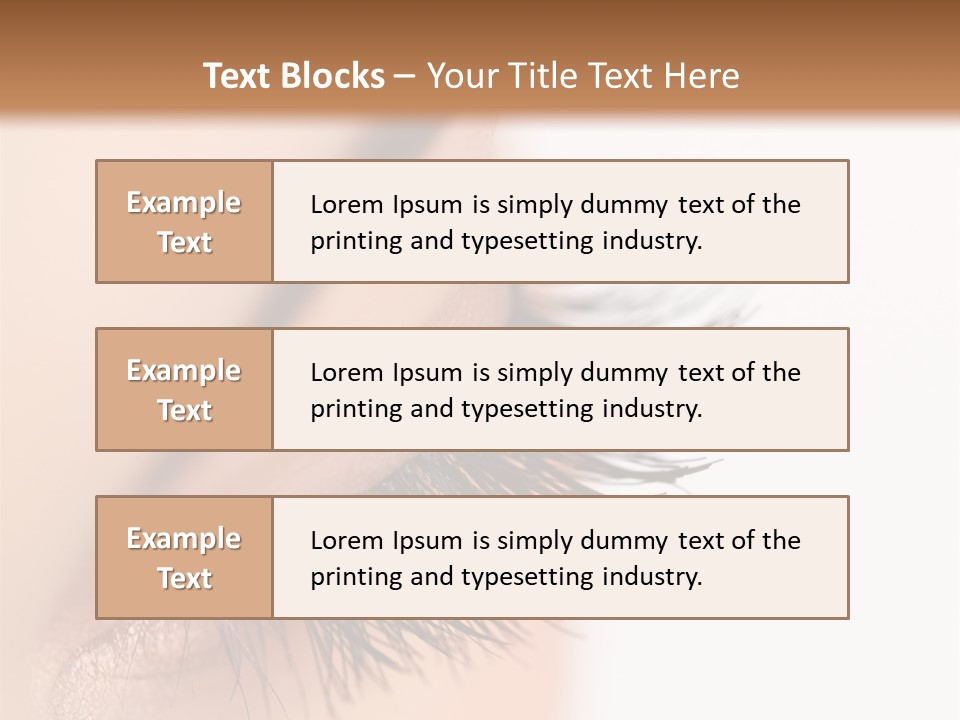 A Close Up Of A Woman's Eye With Long Lashes PowerPoint Template