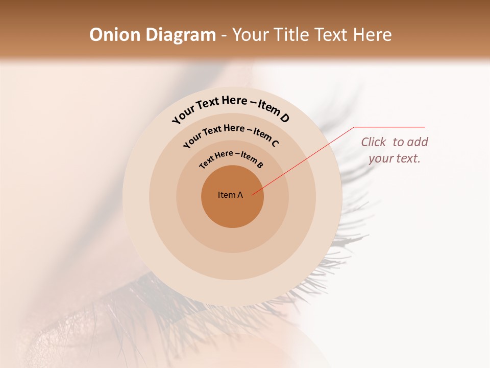 A Close Up Of A Woman's Eye With Long Lashes PowerPoint Template