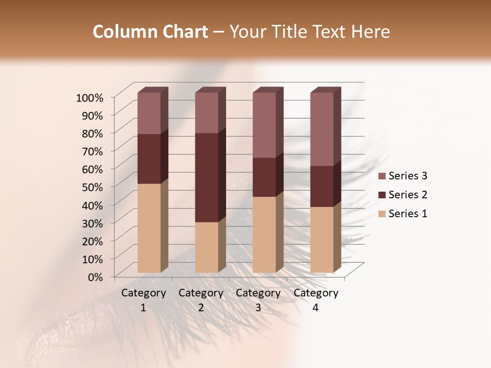 A Close Up Of A Woman's Eye With Long Lashes PowerPoint Template