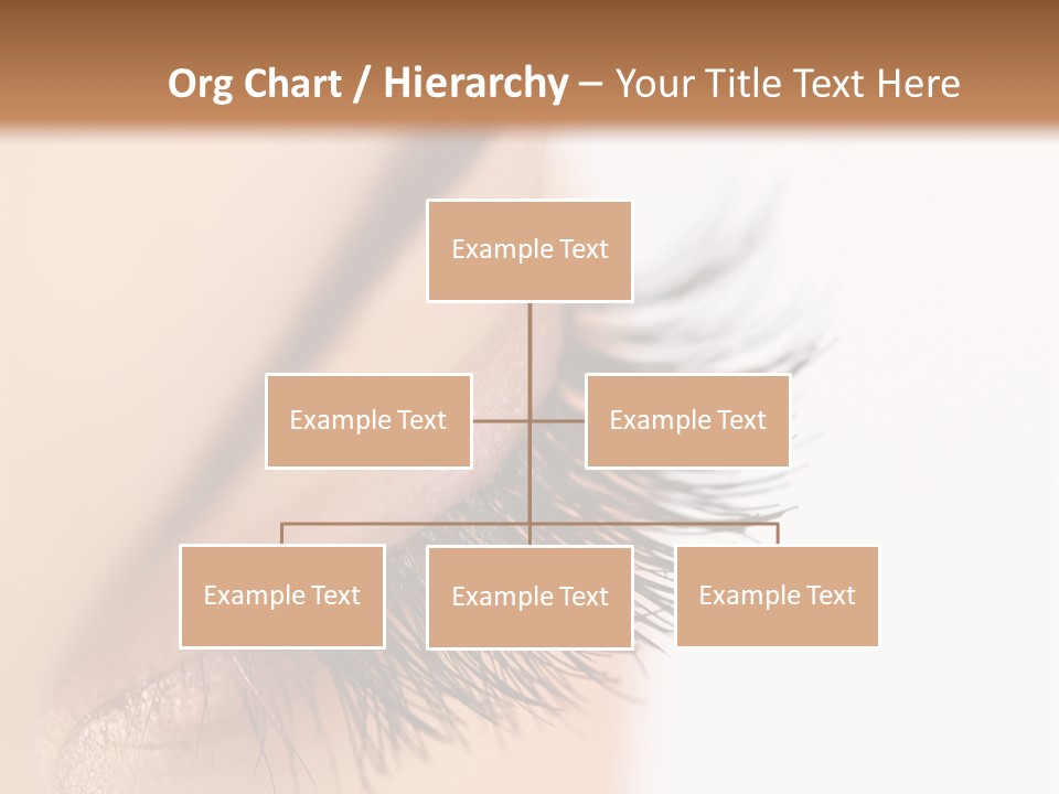 A Close Up Of A Woman's Eye With Long Lashes PowerPoint Template