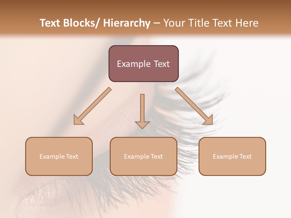 A Close Up Of A Woman's Eye With Long Lashes PowerPoint Template