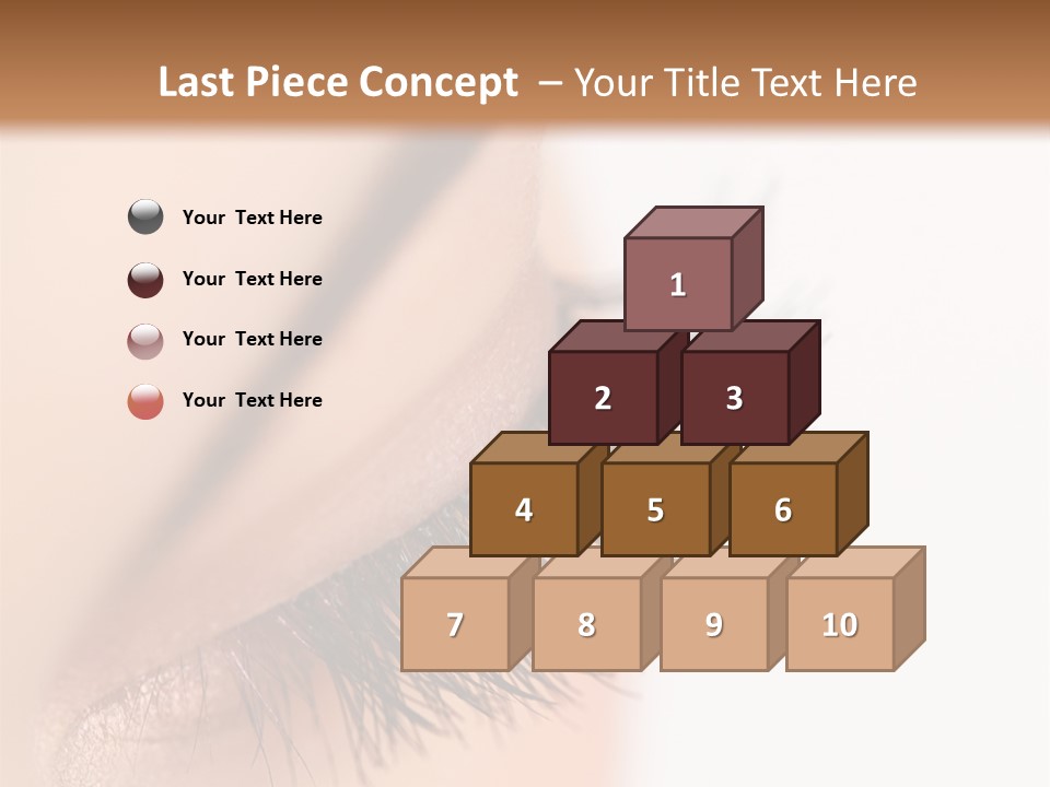 A Close Up Of A Woman's Eye With Long Lashes PowerPoint Template