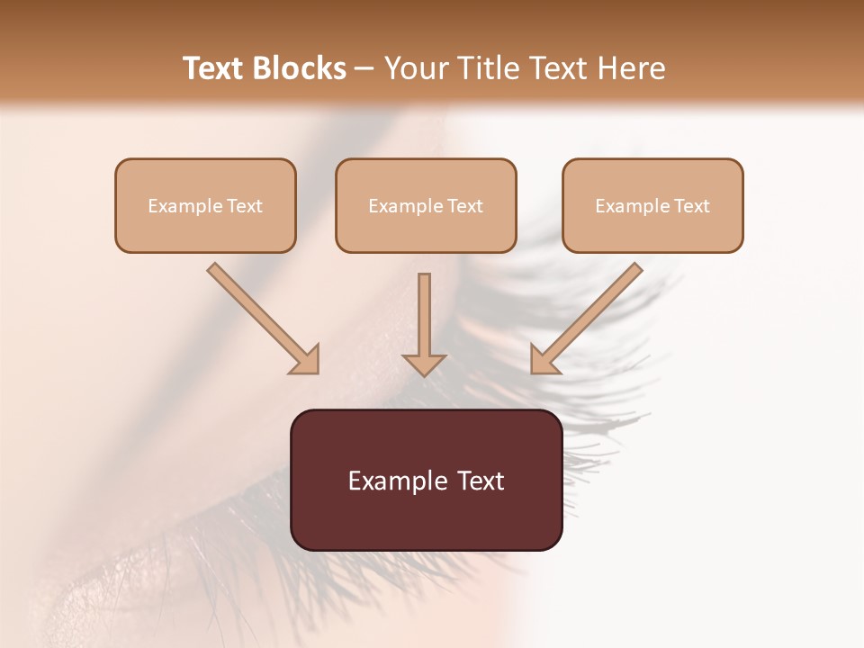 A Close Up Of A Woman's Eye With Long Lashes PowerPoint Template