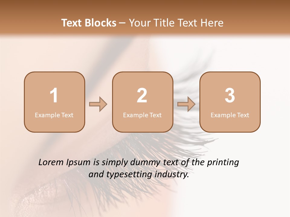A Close Up Of A Woman's Eye With Long Lashes PowerPoint Template