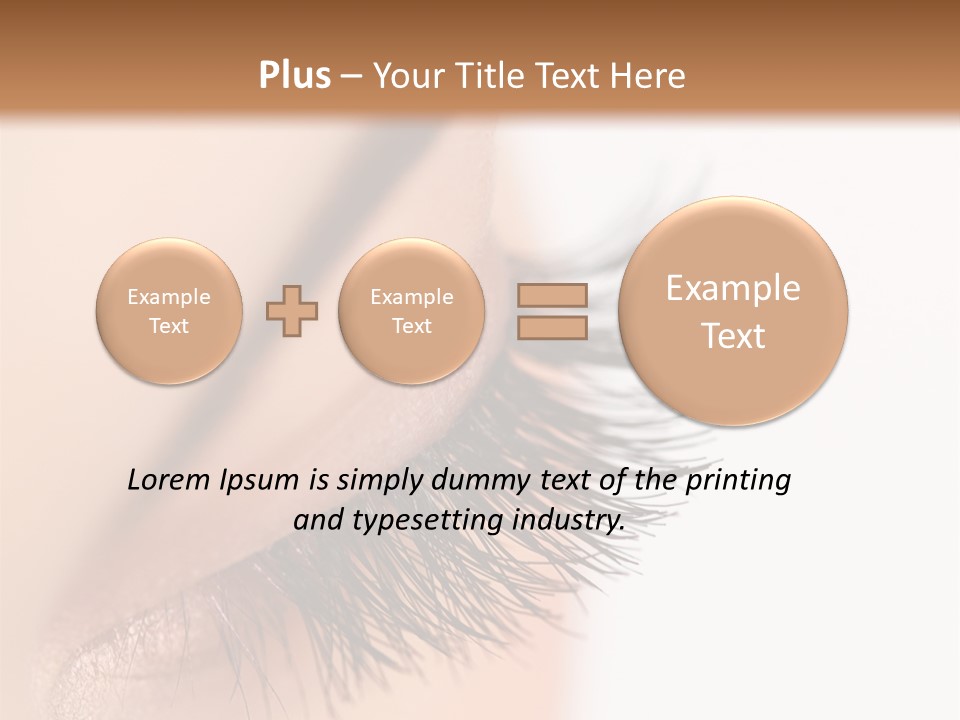 A Close Up Of A Woman's Eye With Long Lashes PowerPoint Template