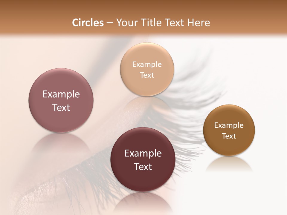 A Close Up Of A Woman's Eye With Long Lashes PowerPoint Template