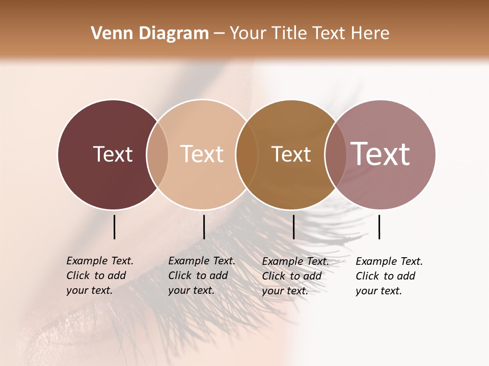 A Close Up Of A Woman's Eye With Long Lashes PowerPoint Template