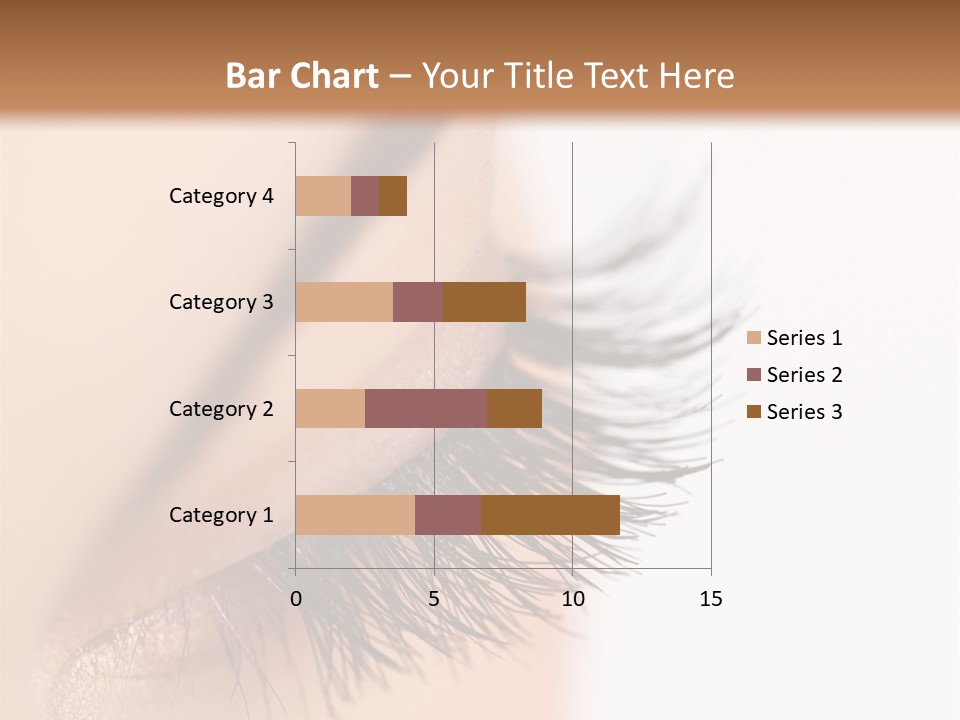 A Close Up Of A Woman's Eye With Long Lashes PowerPoint Template