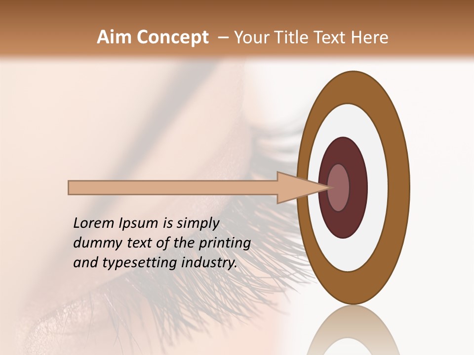 A Close Up Of A Woman's Eye With Long Lashes PowerPoint Template