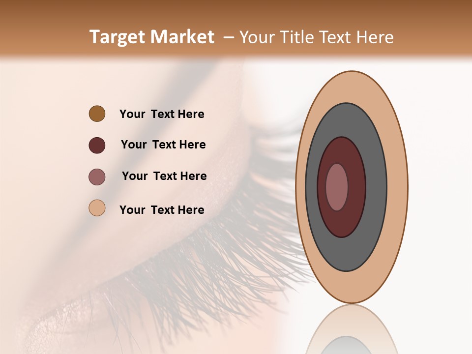 A Close Up Of A Woman's Eye With Long Lashes PowerPoint Template