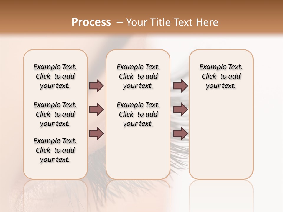 A Close Up Of A Woman's Eye With Long Lashes PowerPoint Template
