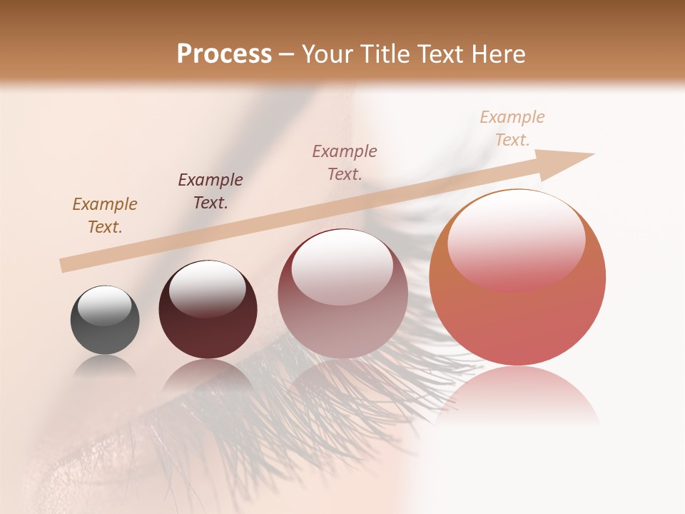 A Close Up Of A Woman's Eye With Long Lashes PowerPoint Template