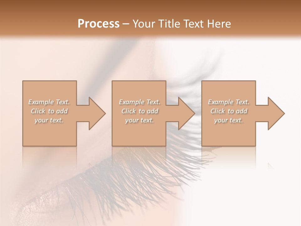 A Close Up Of A Woman's Eye With Long Lashes PowerPoint Template