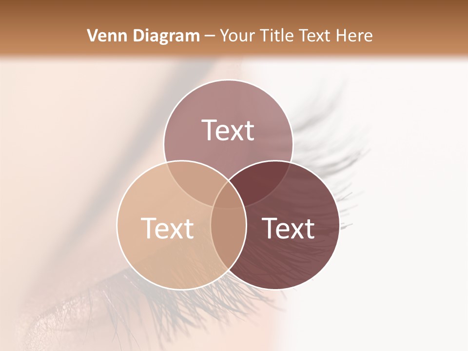 A Close Up Of A Woman's Eye With Long Lashes PowerPoint Template