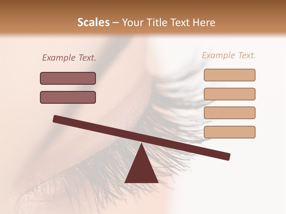 A Close Up Of A Woman's Eye With Long Lashes PowerPoint Template