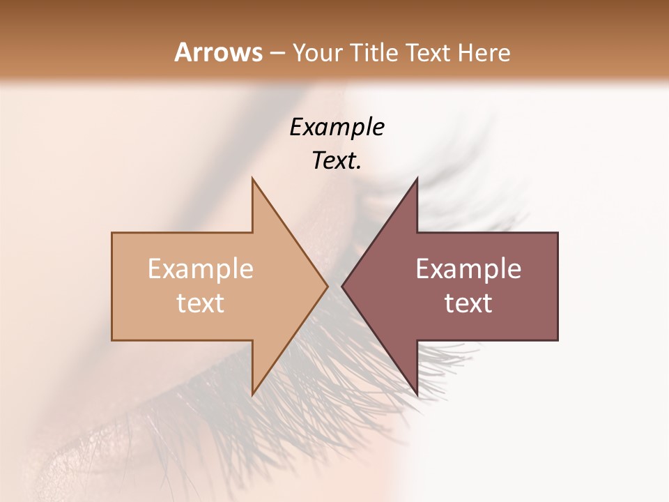 A Close Up Of A Woman's Eye With Long Lashes PowerPoint Template