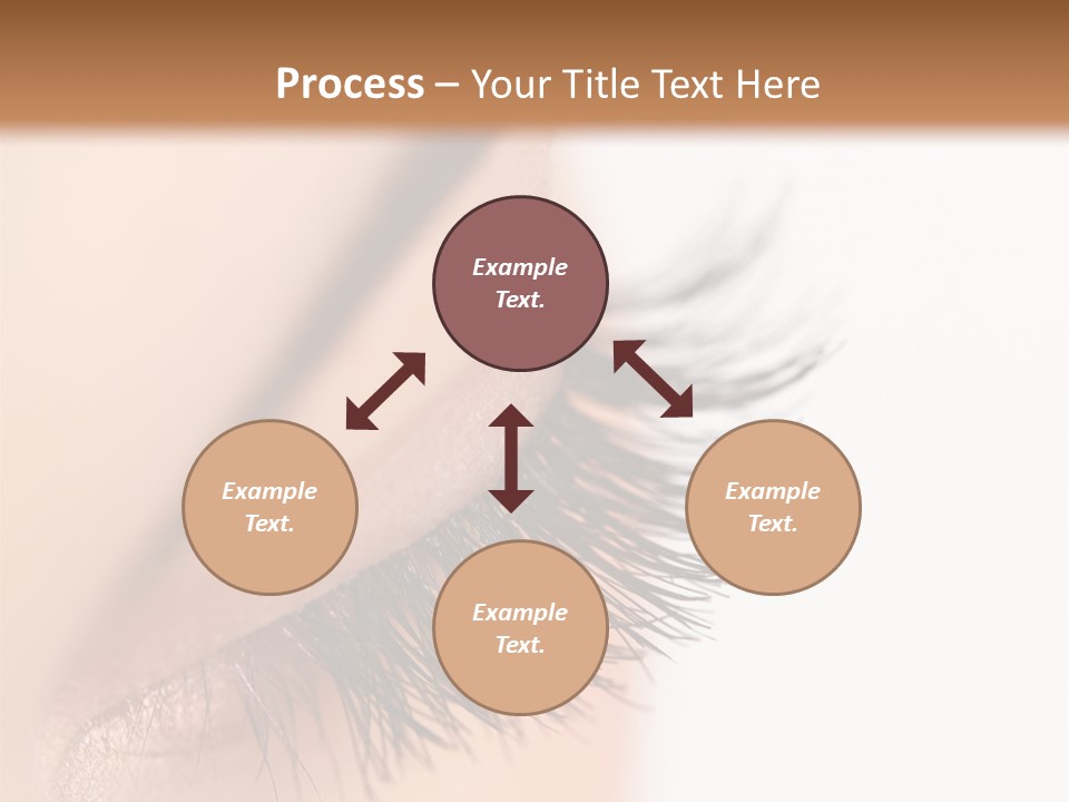 A Close Up Of A Woman's Eye With Long Lashes PowerPoint Template
