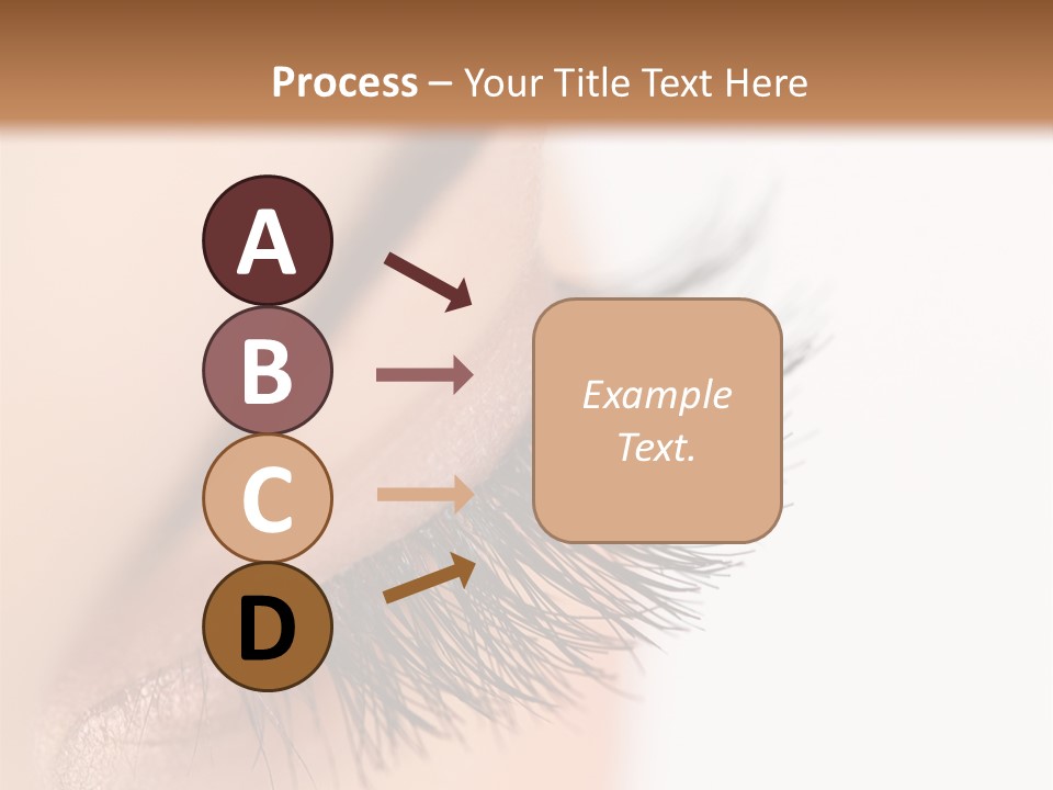 A Close Up Of A Woman's Eye With Long Lashes PowerPoint Template