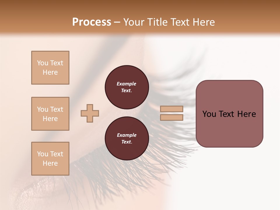 A Close Up Of A Woman's Eye With Long Lashes PowerPoint Template