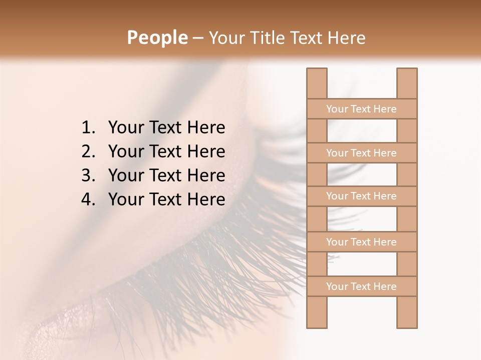 A Close Up Of A Woman's Eye With Long Lashes PowerPoint Template