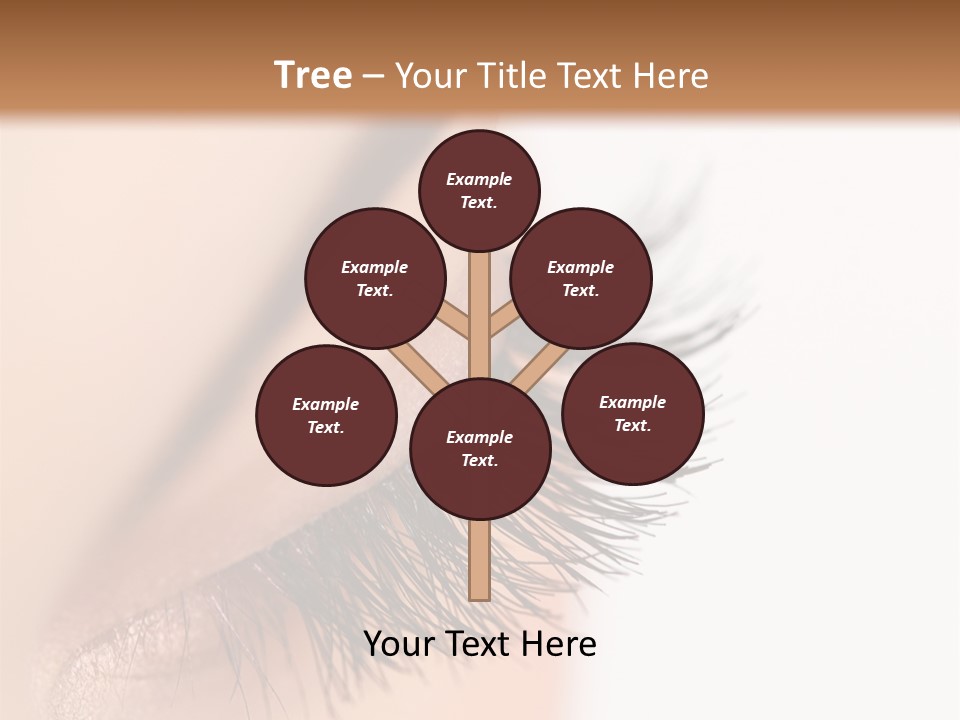 A Close Up Of A Woman's Eye With Long Lashes PowerPoint Template