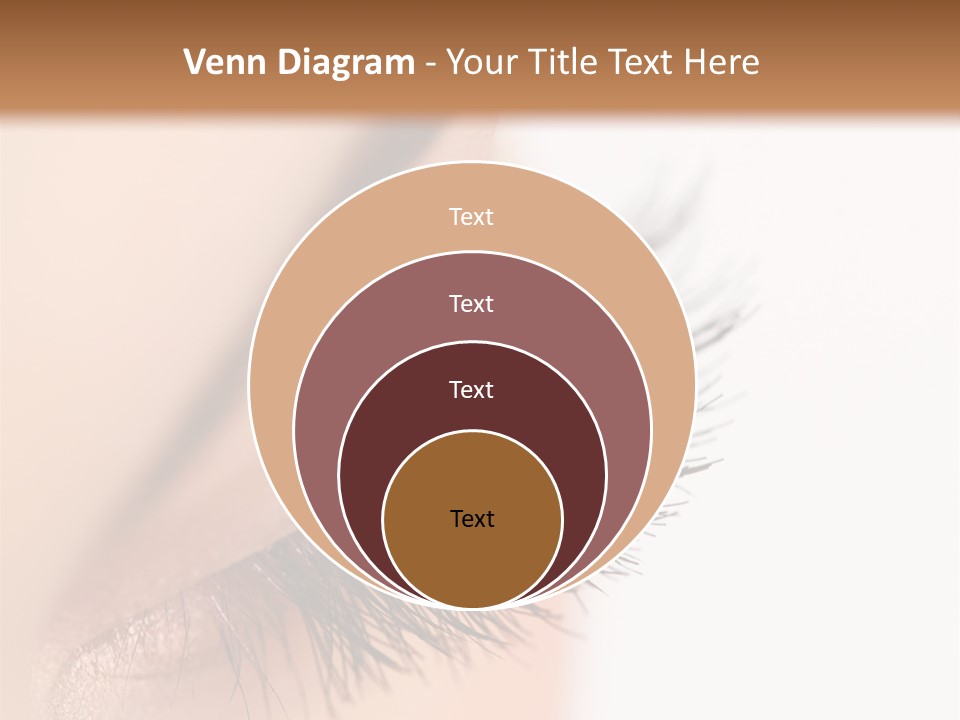 A Close Up Of A Woman's Eye With Long Lashes PowerPoint Template