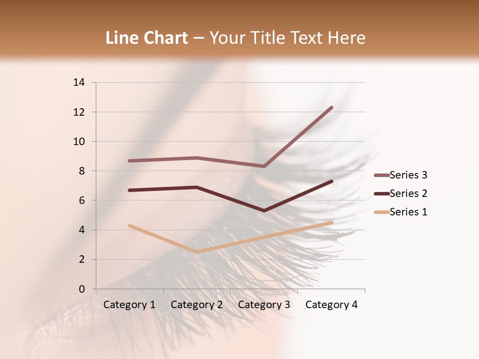 A Close Up Of A Woman's Eye With Long Lashes PowerPoint Template