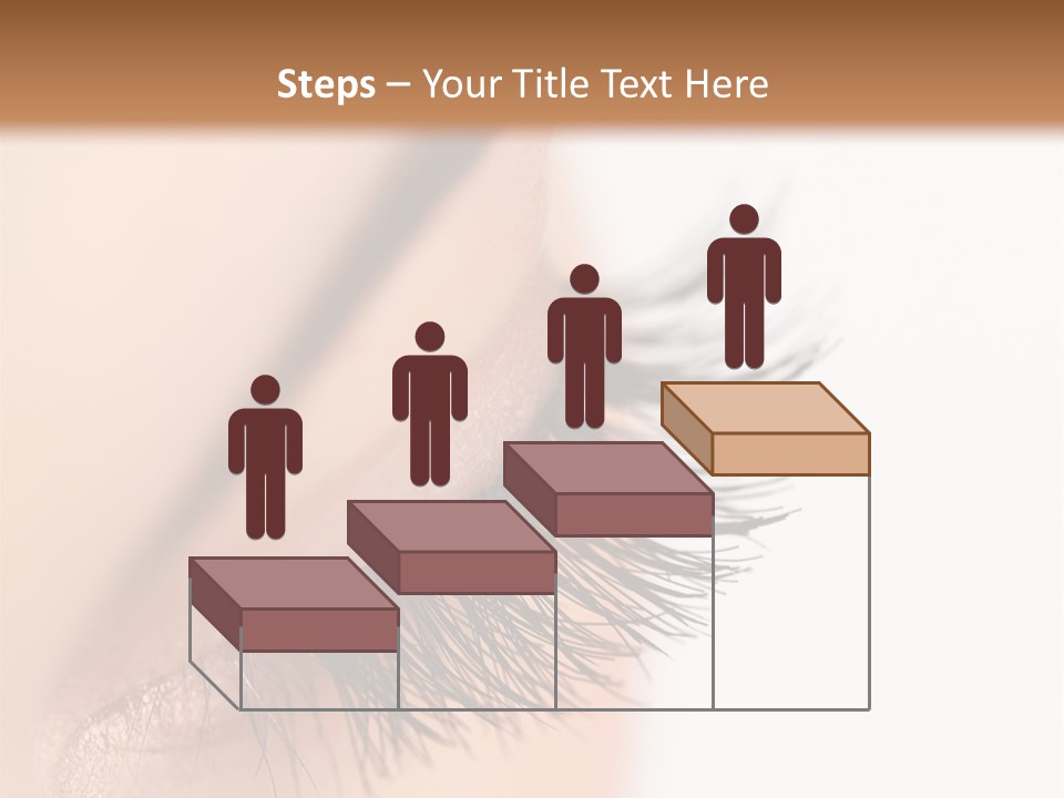 A Close Up Of A Woman's Eye With Long Lashes PowerPoint Template
