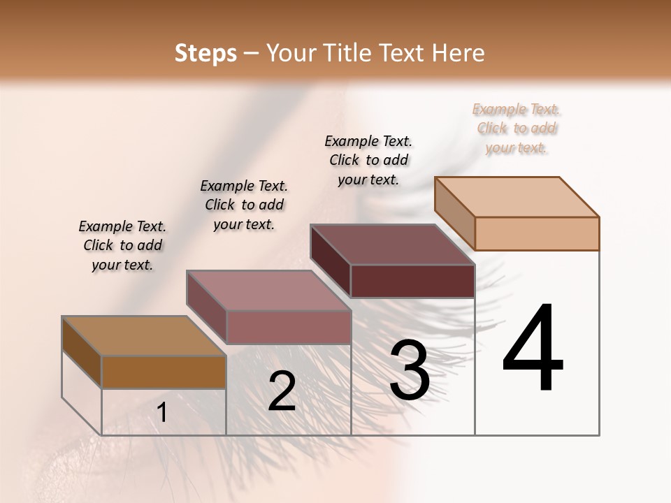 A Close Up Of A Woman's Eye With Long Lashes PowerPoint Template