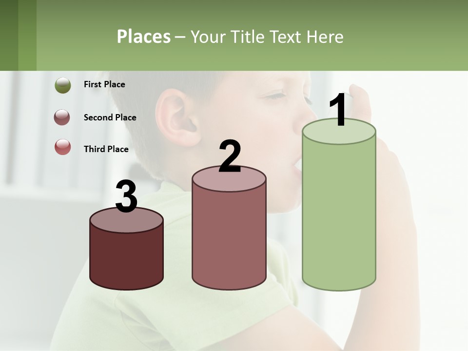 A Young Boy Holding A Toothbrush In His Mouth PowerPoint Template