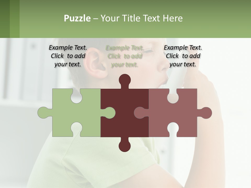 A Young Boy Holding A Toothbrush In His Mouth PowerPoint Template