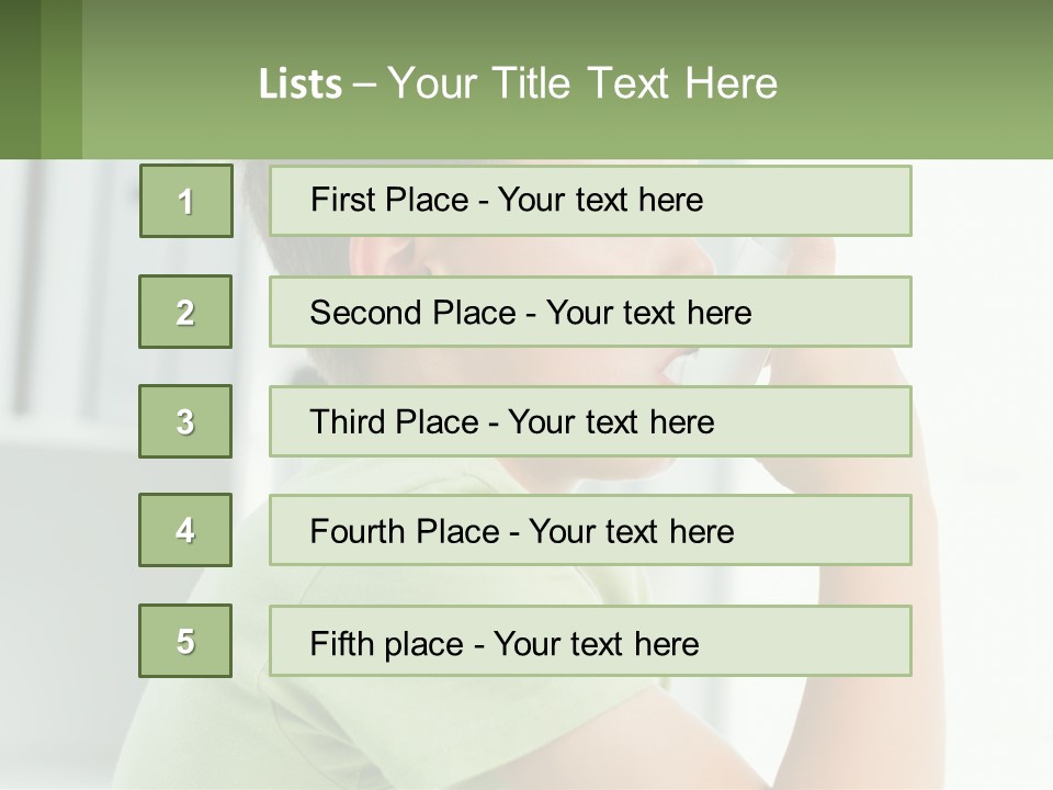 A Young Boy Holding A Toothbrush In His Mouth PowerPoint Template