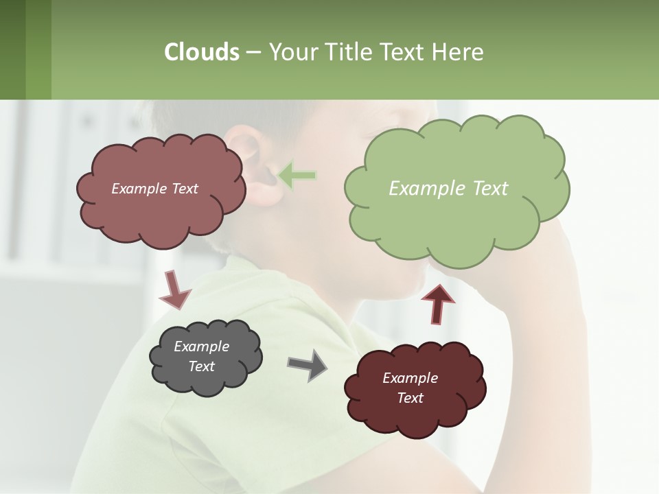 A Young Boy Holding A Toothbrush In His Mouth PowerPoint Template