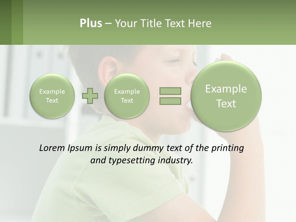 A Young Boy Holding A Toothbrush In His Mouth PowerPoint Template
