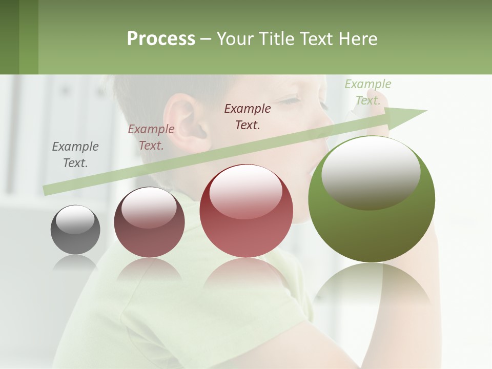 A Young Boy Holding A Toothbrush In His Mouth PowerPoint Template