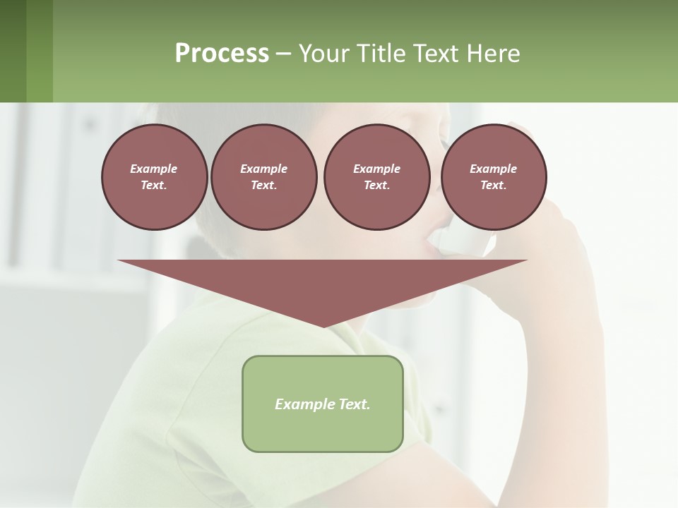 A Young Boy Holding A Toothbrush In His Mouth PowerPoint Template