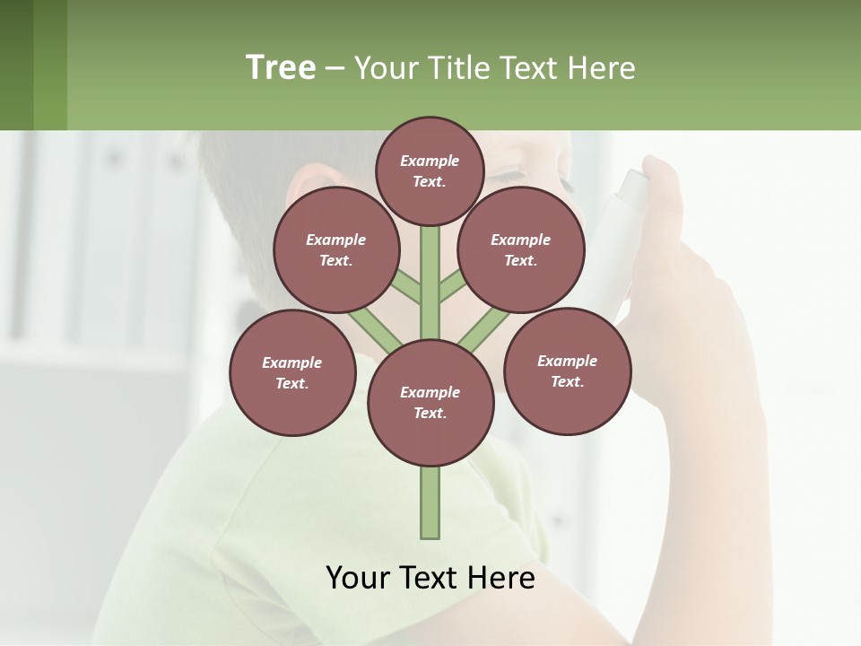 A Young Boy Holding A Toothbrush In His Mouth PowerPoint Template