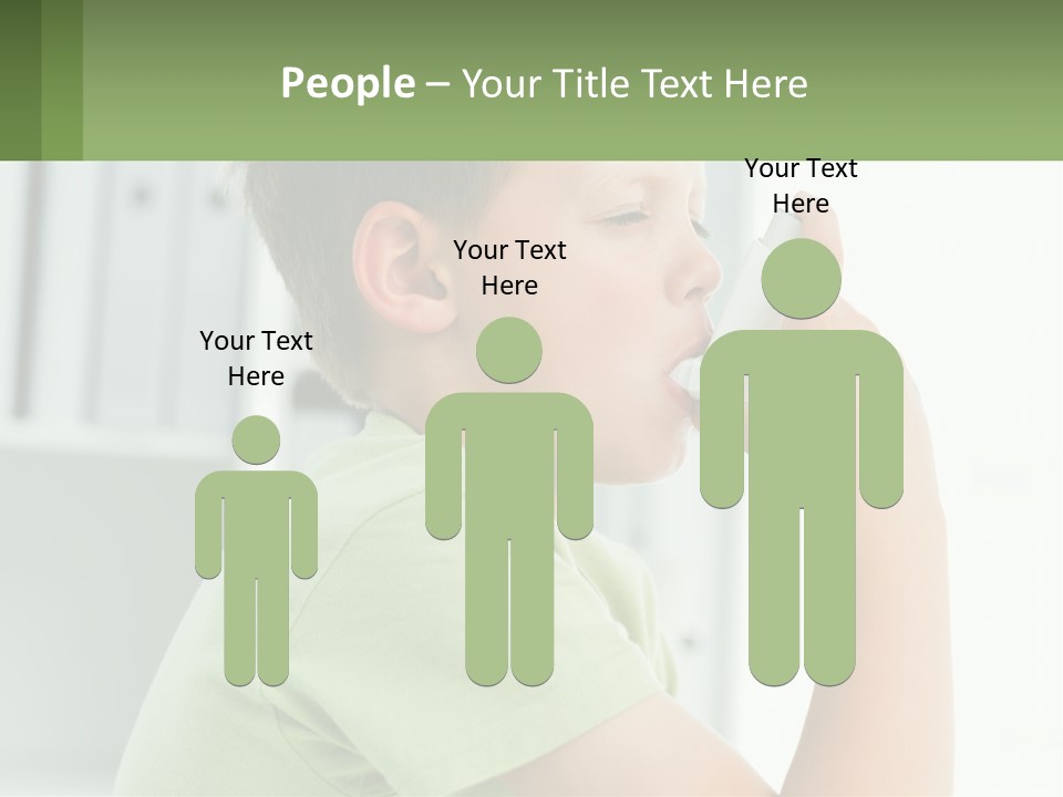 A Young Boy Holding A Toothbrush In His Mouth PowerPoint Template